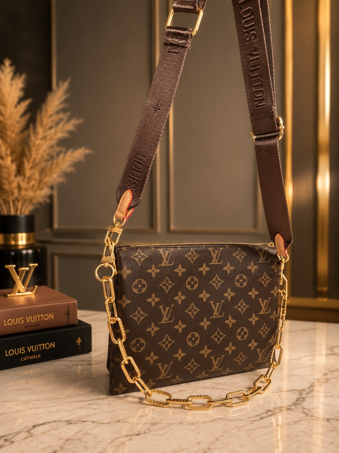 Louis Vuitton Brown Monogram Canvas Multi-Strap Shoulder Bag